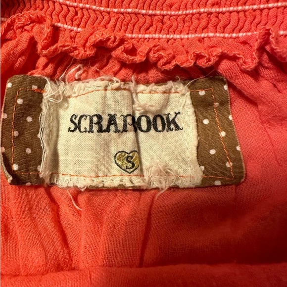 SCRAPBOOK Coral Pink Retro Swiss Dot Tank Top Tunic Boutique - Picture 8 of 12